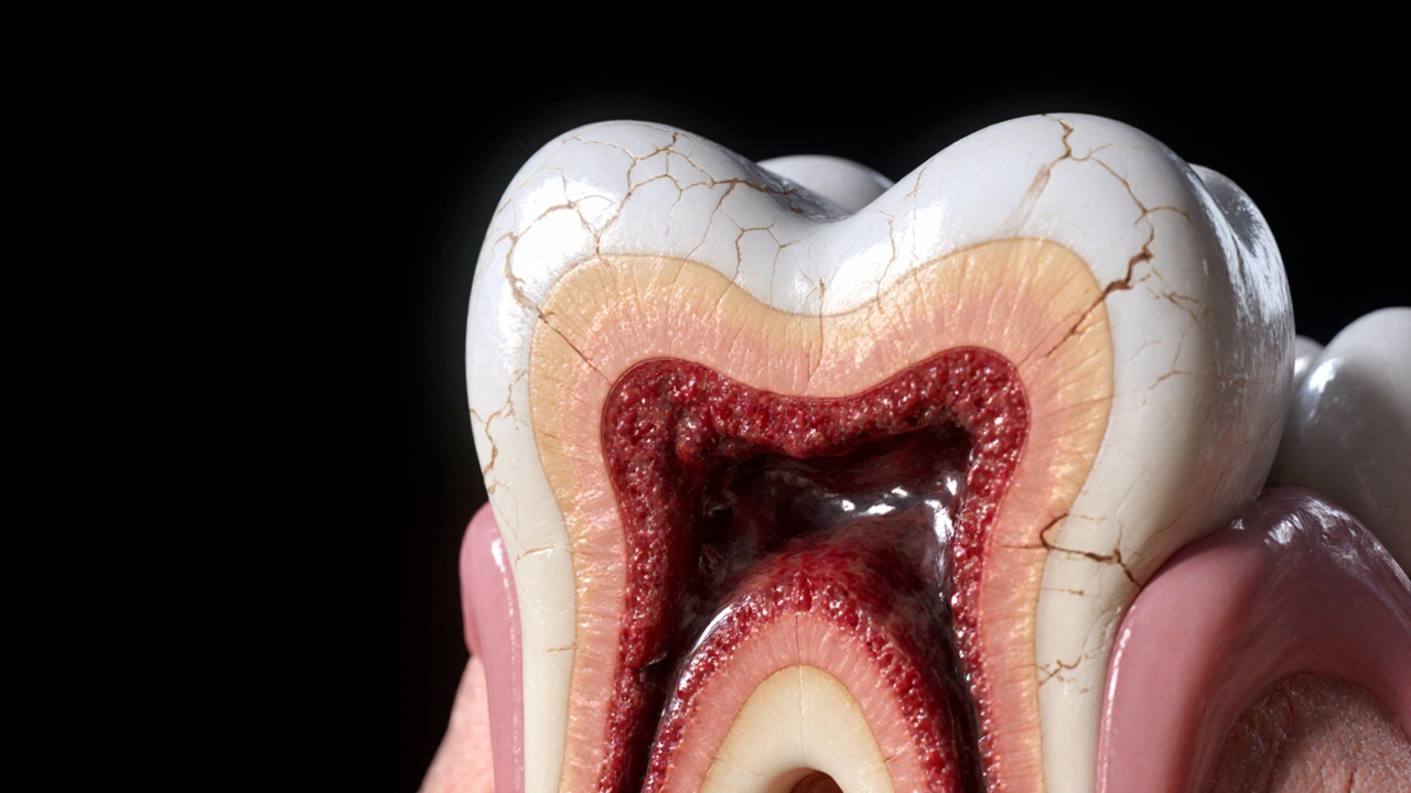 Co je akutní zánět dřeně a proč způsobuje bolest předních zubů?