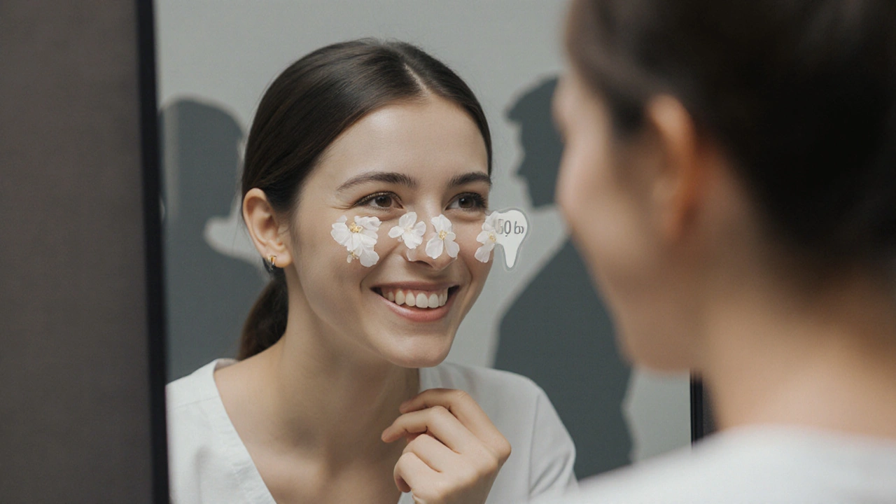 Person smiling confidently with a restored front tooth, symbolizing affordable dental aesthetics.
