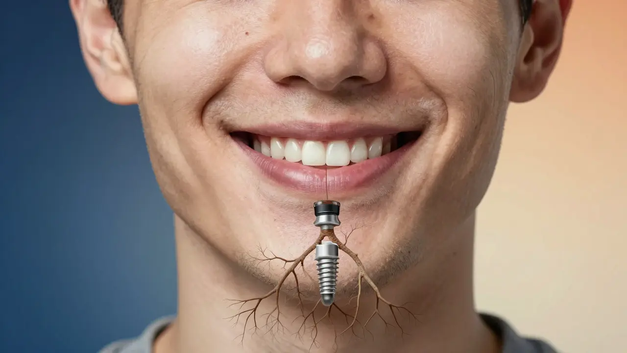 Přechod zploštělého obličeje k plnému, zdravému vzhledu díky hybridní náhradě.