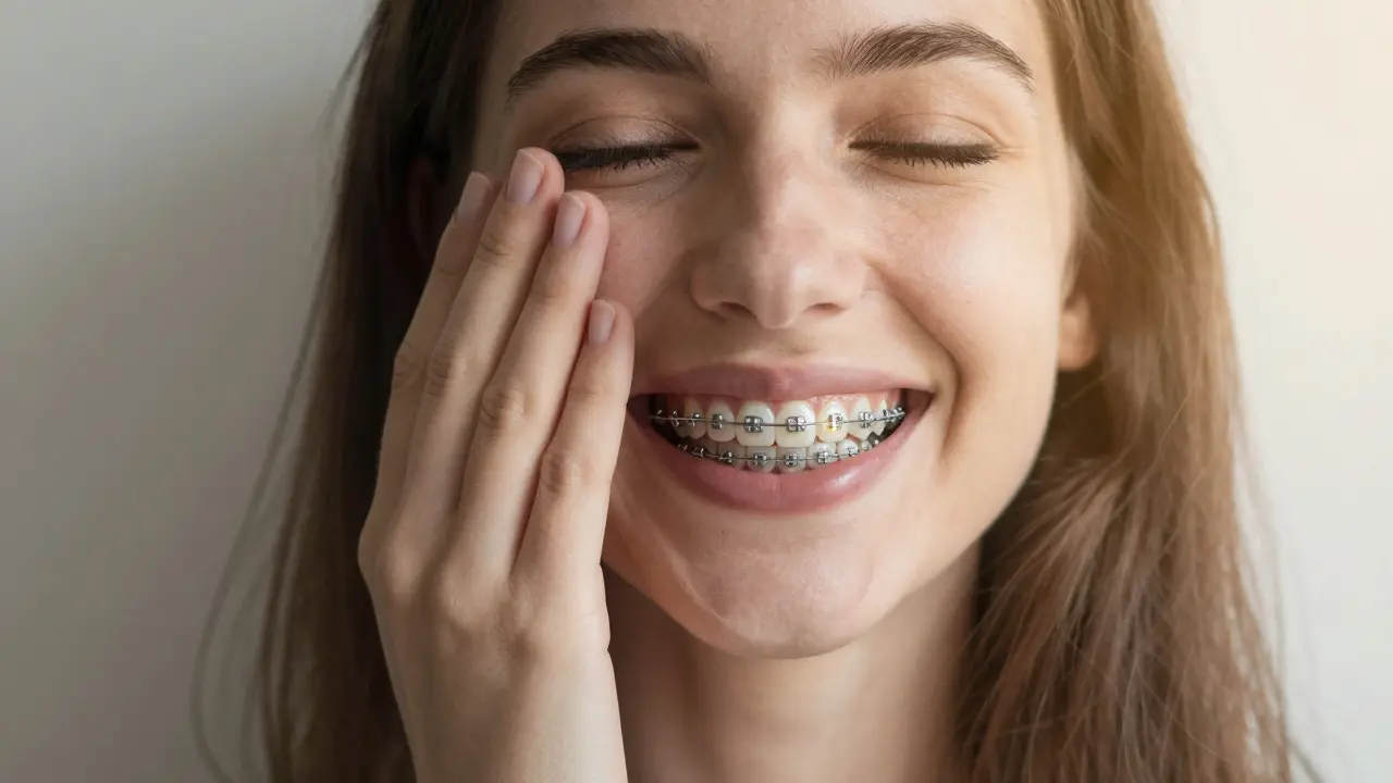 Porovnání starších kovových a moderních keramických rovnátek: od nejistoty k sebevědomí.