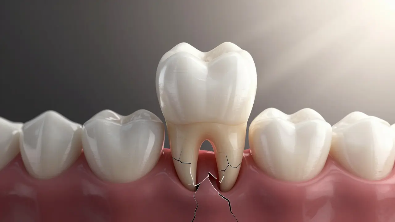 Přechod ulomeného zubu k zdravému skrze různé metody opravy, od škody k obnově.
