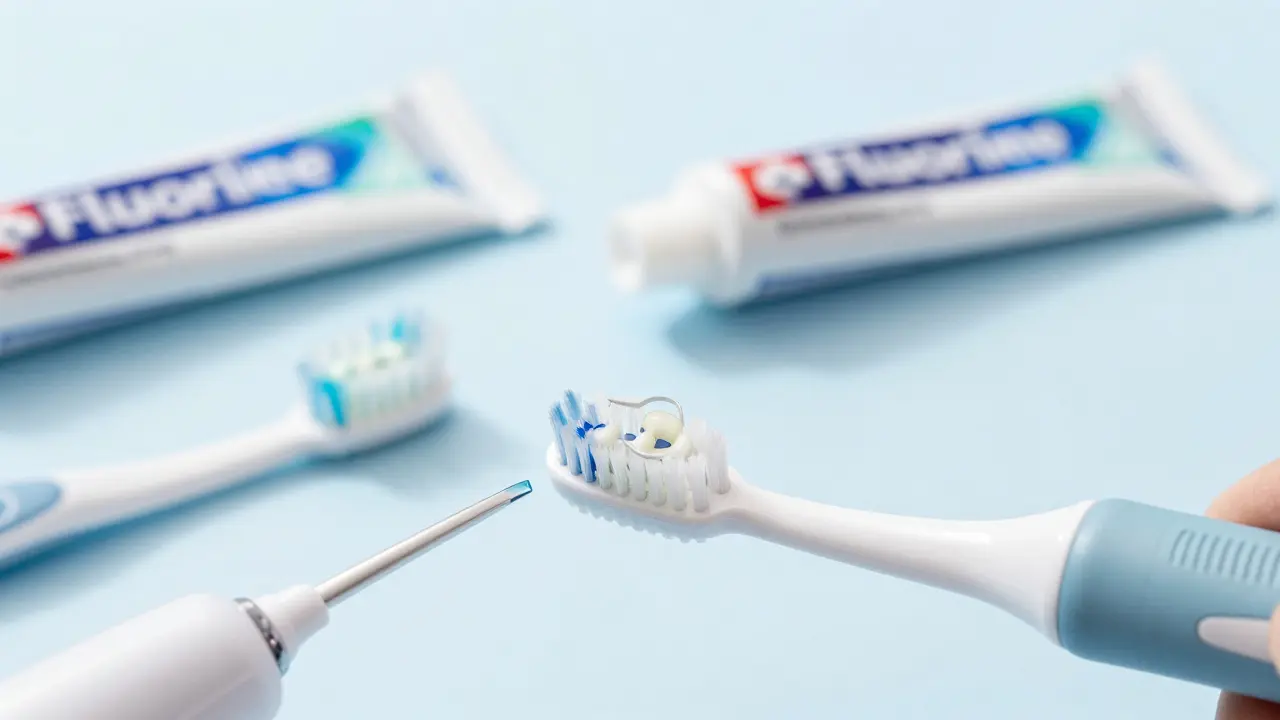 Elektrický kartáč a interdentální štětce pro čištění kolem rovnátek