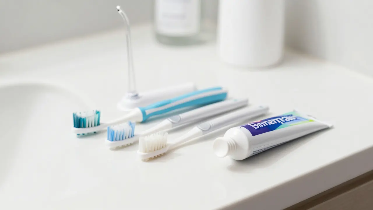 Hygienické pomůcky pro péči o zubní můstek