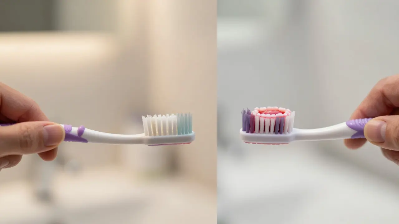 Srovnání správné a nesprávné techniky čištění zubů kartáčkem