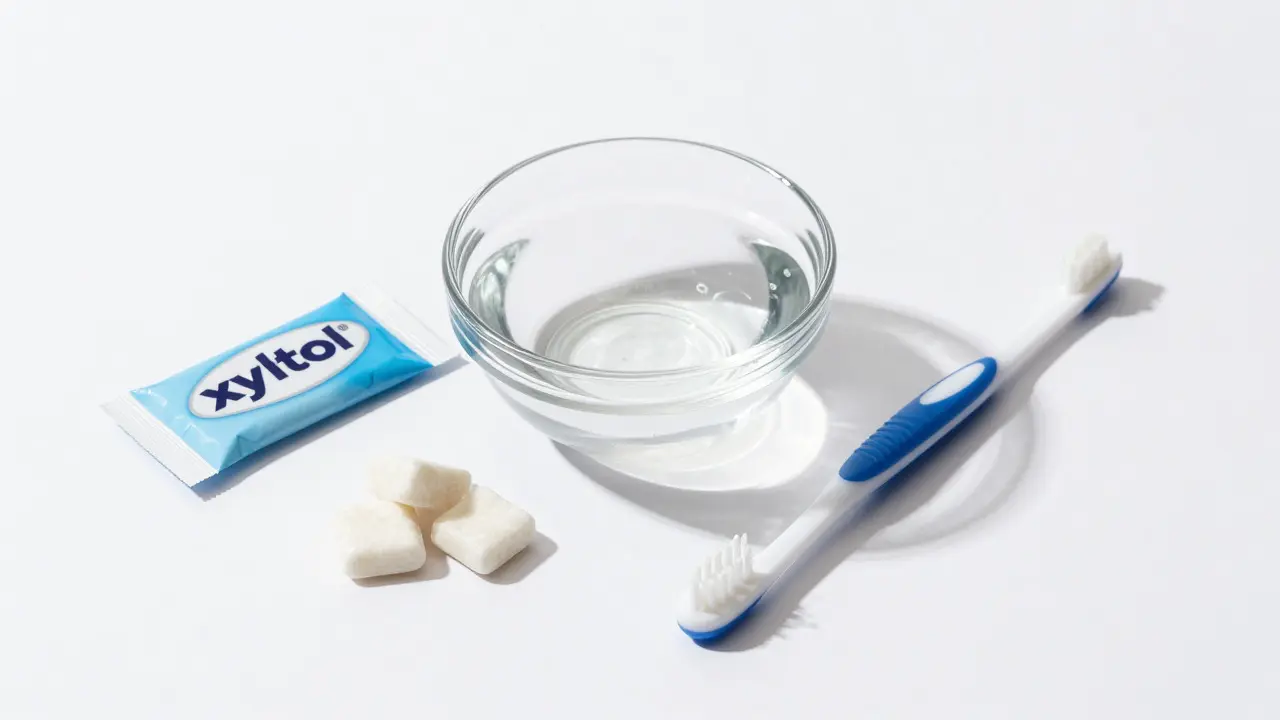 Prevence kazu: voda, xylitol a kartáček